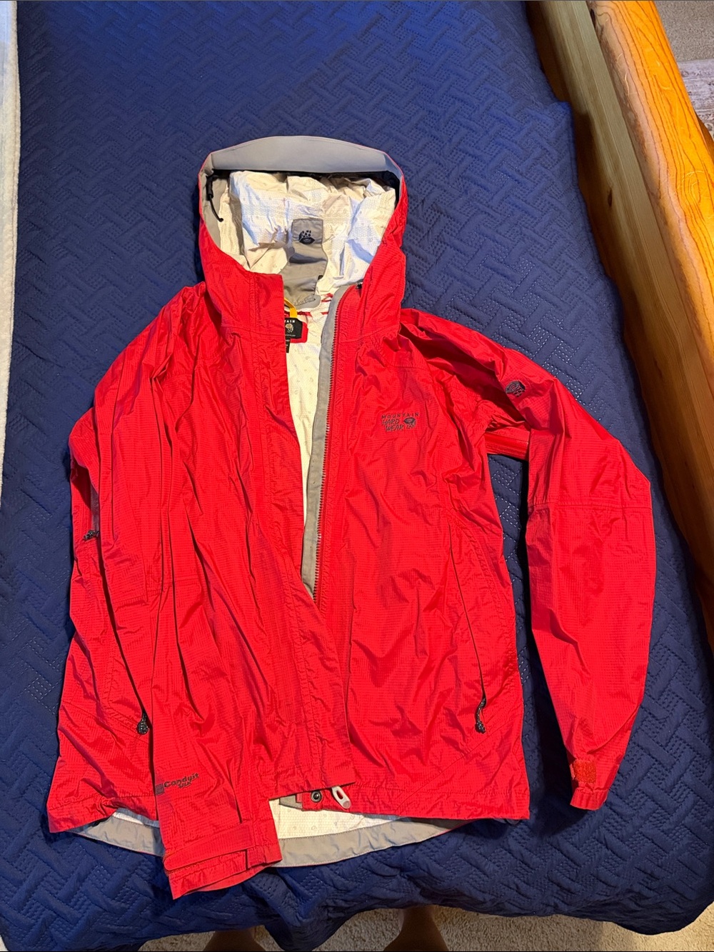 Women’s Red Hooded Rain Jacket